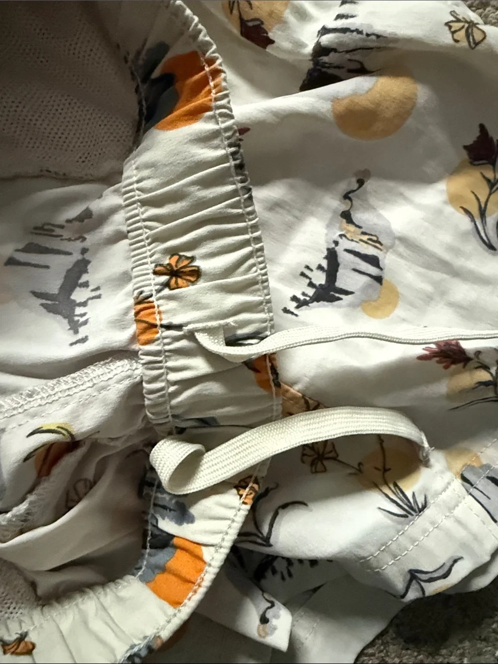 The North Face Printed Hiking Shorts — Yellow & Black Floral Motif